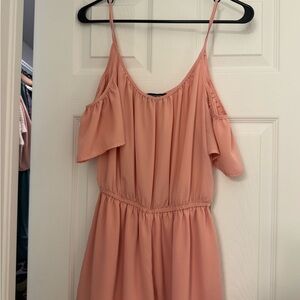 Peach Off-Shoulder Romper